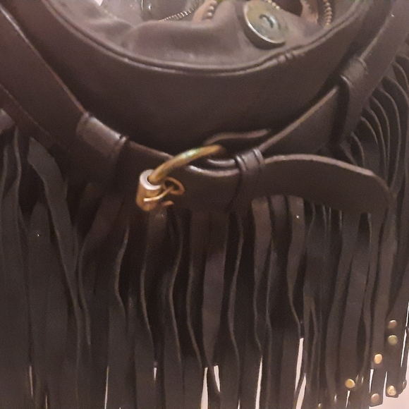 GENUINE LEATHER FRINGE BAG - Picture 2 of 6